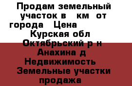 Продам земельный участок в 4 км. от города › Цена ­ 255 000 - Курская обл., Октябрьский р-н, Анахина д. Недвижимость » Земельные участки продажа   